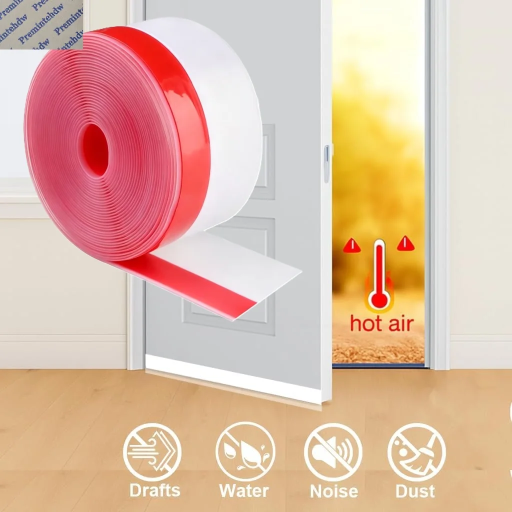 Door Weather Strip - 50M Self Adhesive Silicone Weather Stripping