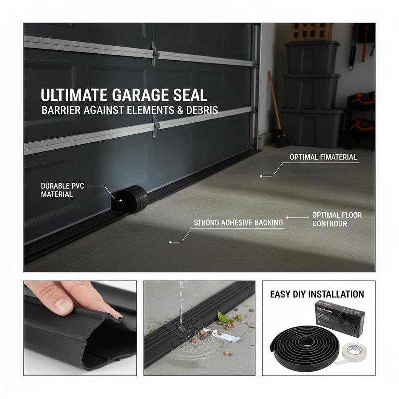 Door Weather Strip - Garage Door Floor Threshold 12 FT