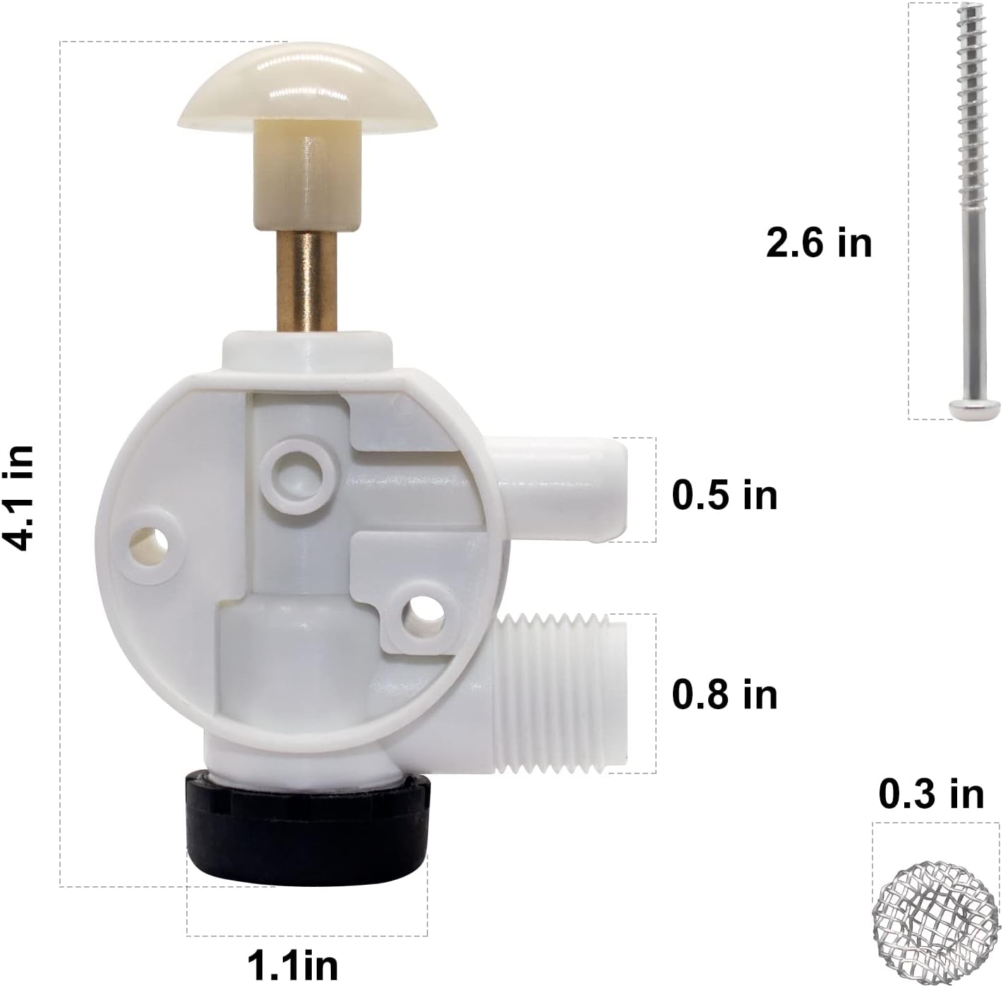 RV Toilet Water Valve Kit 3853 - огляд і ціна Toilet Flush Valve