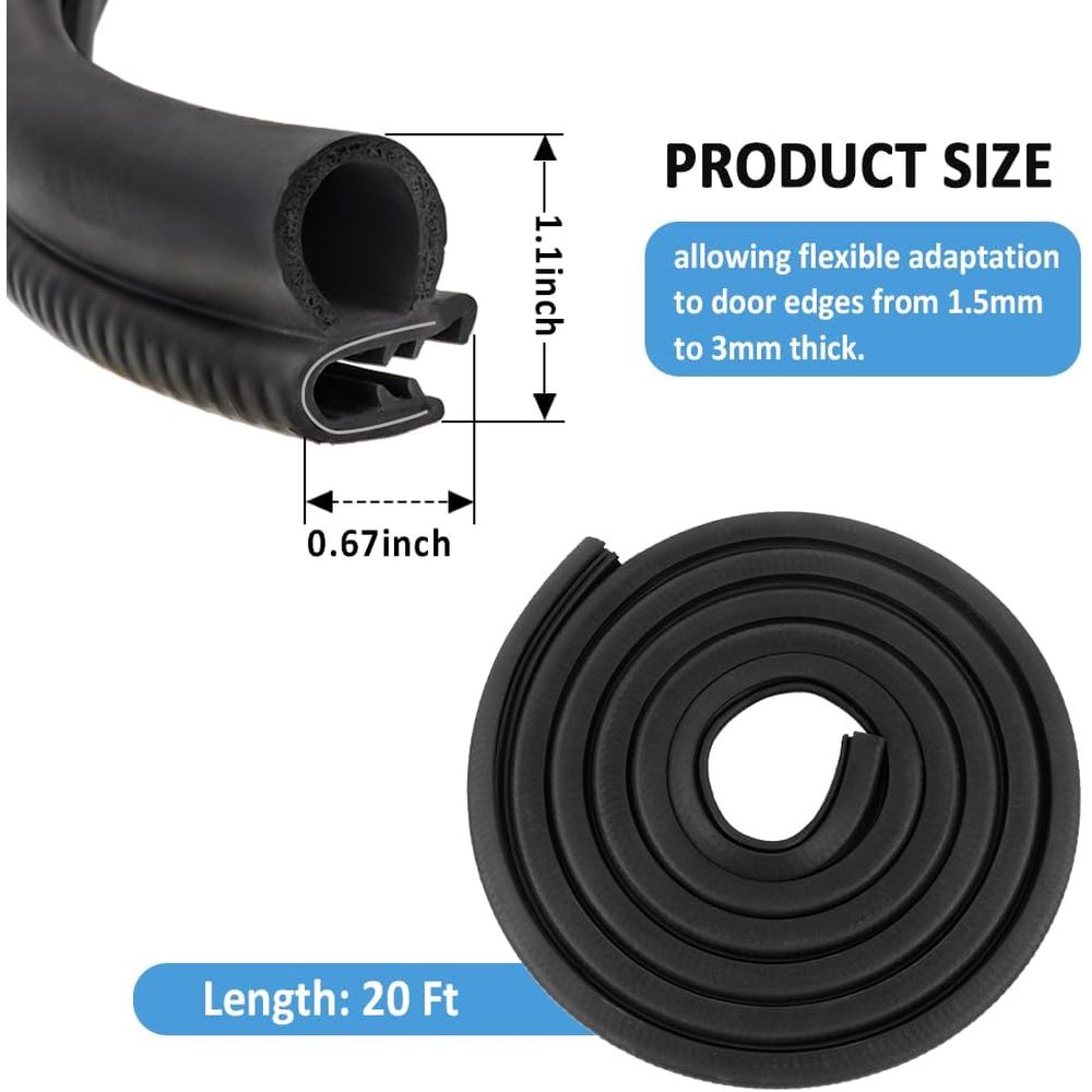 U-Shaped Weatherstrip Rubber S - огляд і ціна Door Weather Strip