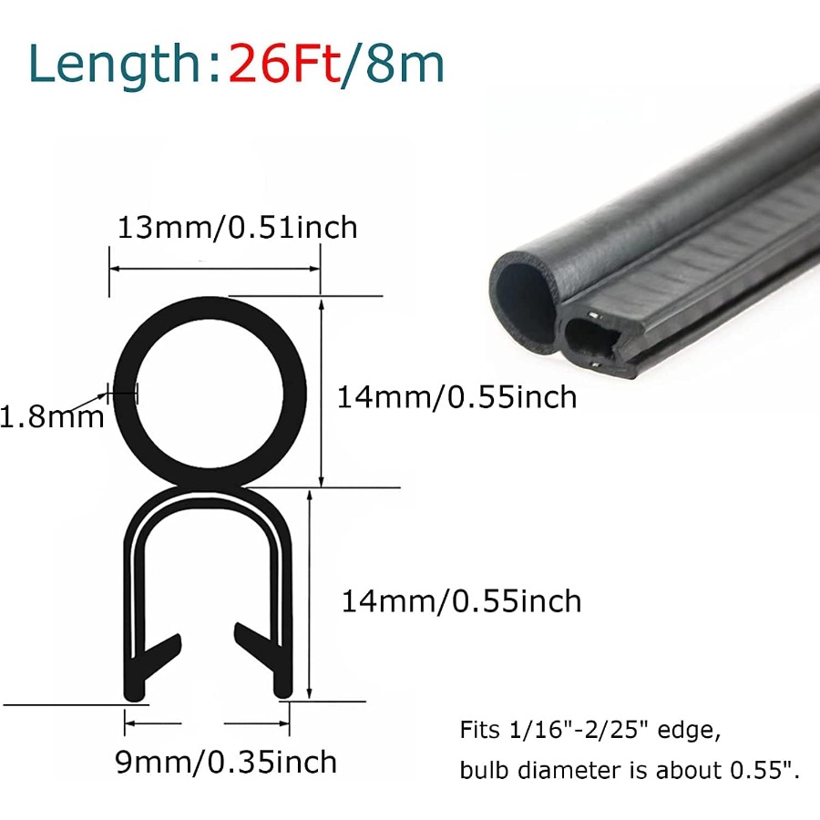 Car Door Rubber Seal Strip wit - огляд і ціна Door Weather Strip