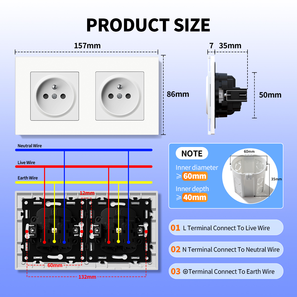 Bseed French Socket 16A 4 Colo - огляд і ціна Home Improvement Outlet