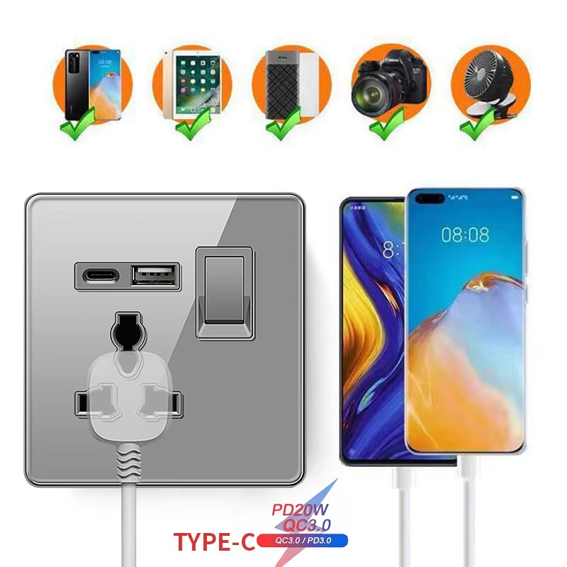 ELEGAN UK Socket Grey 16A/20A/ - огляд і ціна Home Improvement Outlet