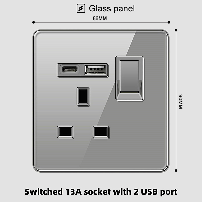 ELEGAN UK Socket Grey 16A/20A/ - огляд і ціна Home Improvement Outlet