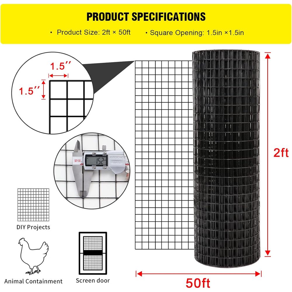 24 x 50 1.5 16 Gauge Black Vin - огляд і ціна Home Improvement Fence